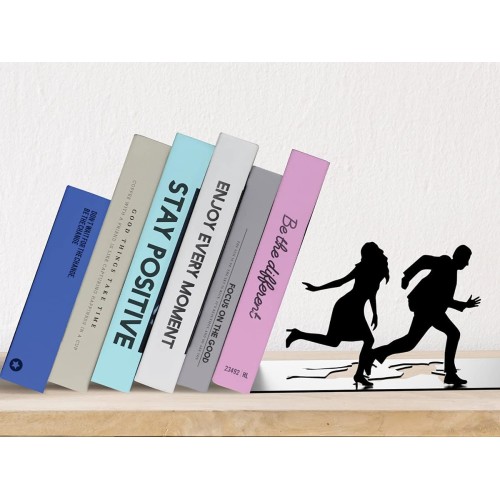 Supporto per Libri in Metallo iTotal "Escape!" 10x17x10cm per Ordinare e Decorare la tua Libreria (Idea Regalo)