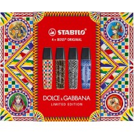 Evidenziatori Stabilo Boss Original Dolce&Gabbana Limited Edition in Cofanetto Regalo con Quattro Colori