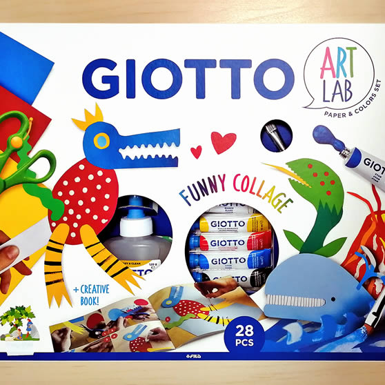 Giotto Art Lab - Funny Collage e Crazy Black. Set di Album e Colori